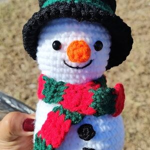 Festive Snowman Plush with Scarf